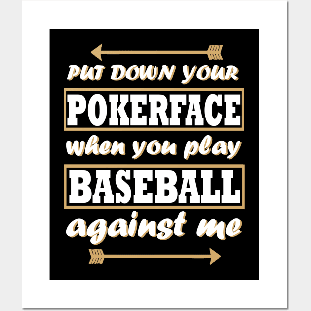 Baseball Pokerface Baseman Base Runner Funny Wall Art by FindYourFavouriteDesign